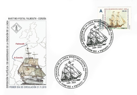 Sello matasellos y sobre conmemorativo