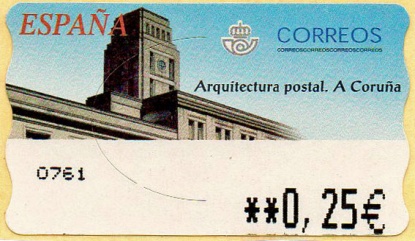 Etiqueta Edificio Correos Coruña