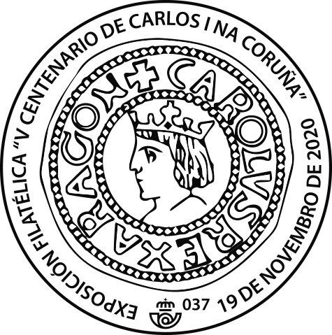 Matasellos Conmemorativo de la Exposición V Centenario de Carlos I na